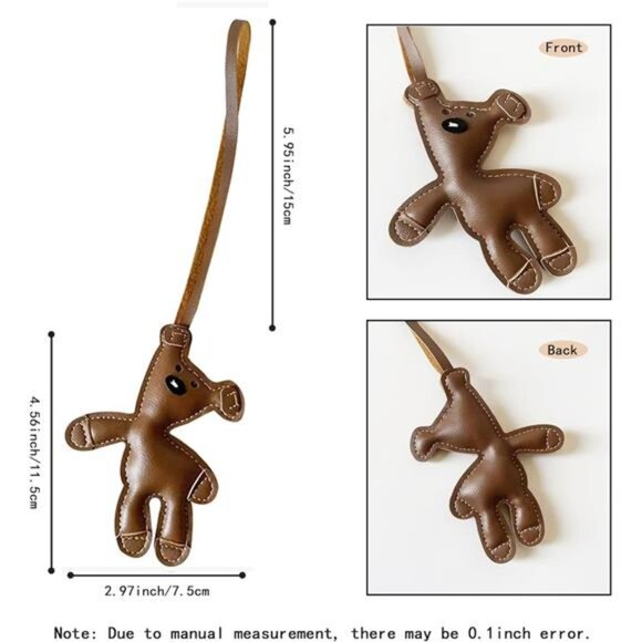 Teddy Bears Key Charms Cute Bear Charm for Purse Handbags Bag Accessories Cars - Picture 3 of 9